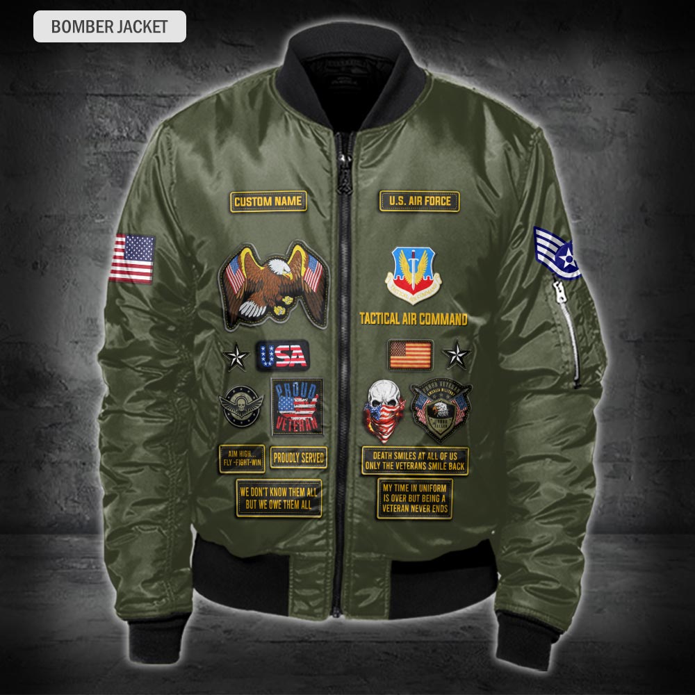 US Militär – Bomberjacke mit Allover-Print des Air Force Command