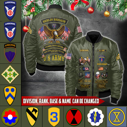 US Militär – Bomberjacke mit Allover-Print der Army Division