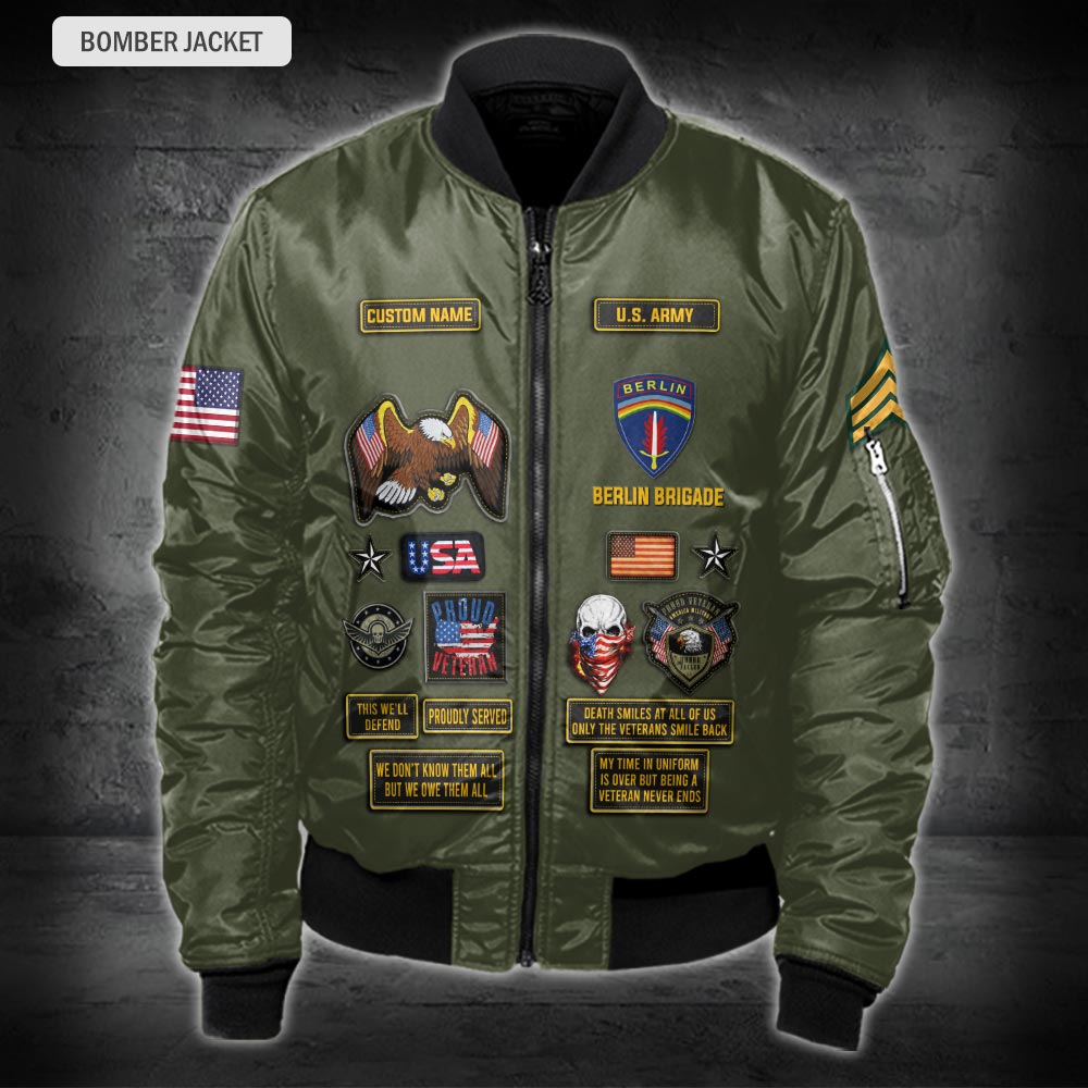 US Militär – Bomberjacke mit Allover-Print der Army Division