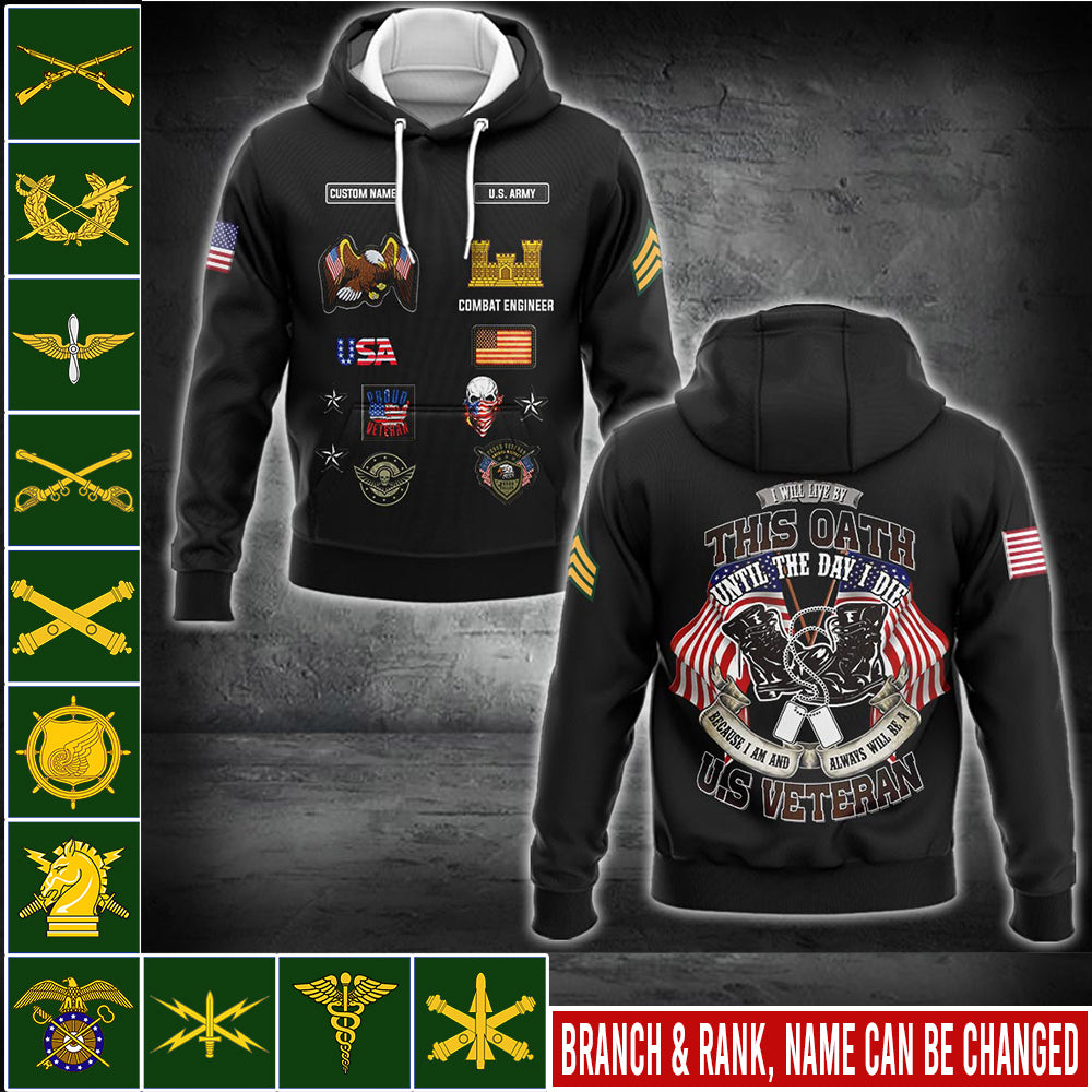 US Militär – Army Branch Bomberjacke mit Allover-Print