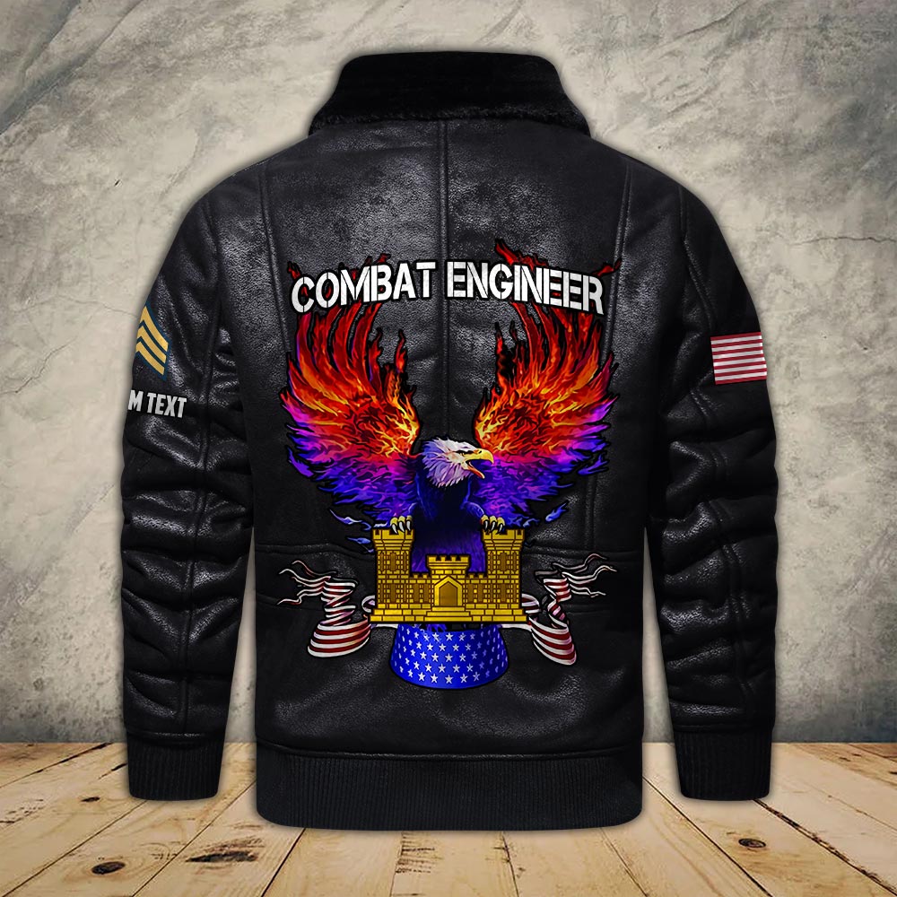 US Military - Army Branch - Leather Jacket For Veterans