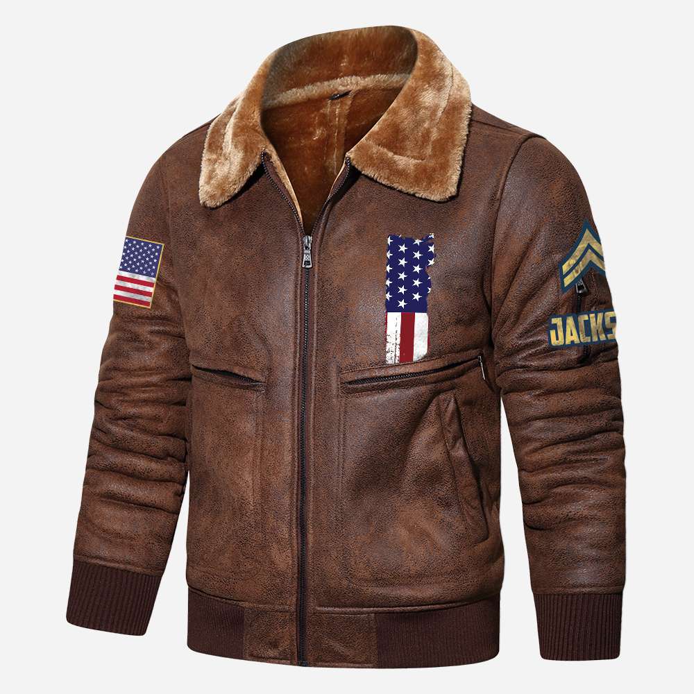 US Military - Coast Guard Rating - Leather Jacket For Veterans