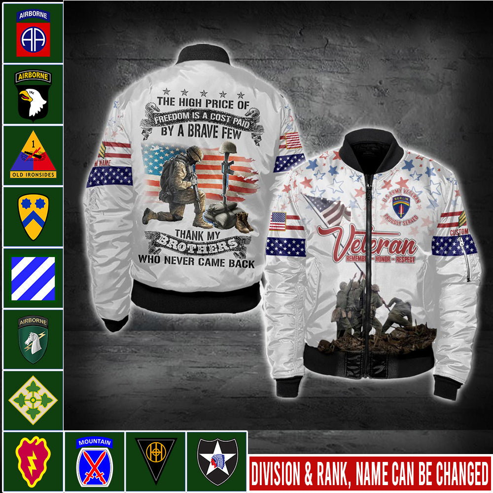 US Military – Army Division All Over Print Bomber Jacket