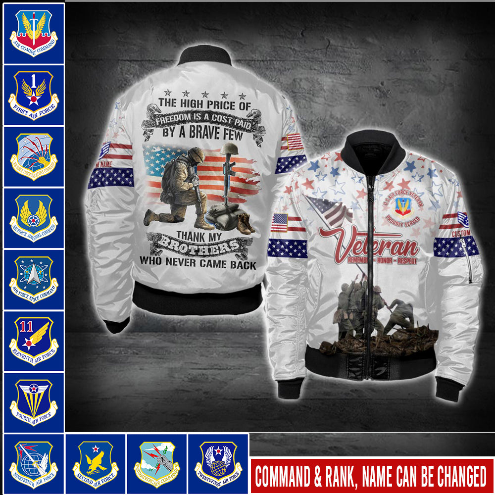 US Militär – Bomberjacke mit Allover-Print des Air Force Command