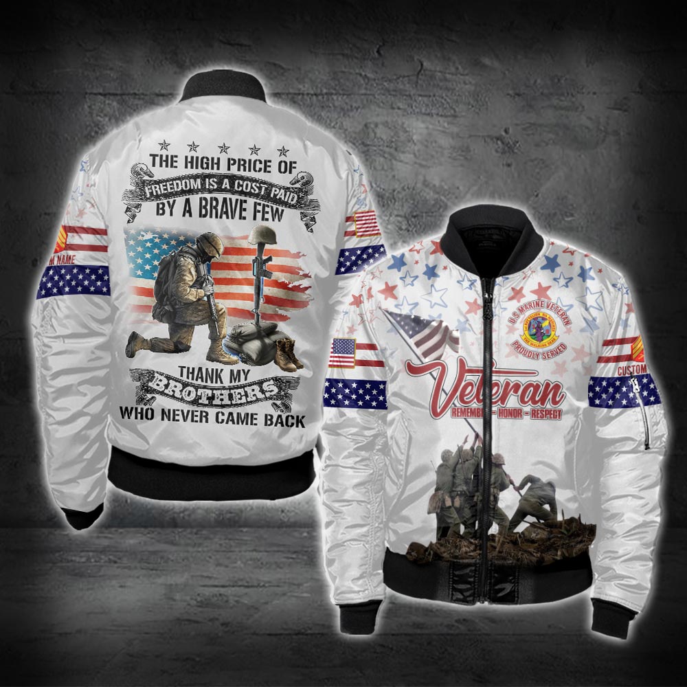 US Military – Marine Battalion All Over Print Bomber Jacket