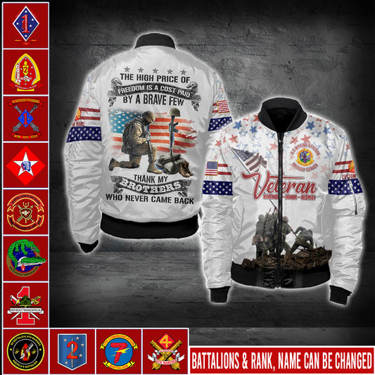 US Militär – Bomberjacke mit Allover-Print des Marinebataillons