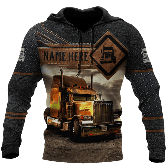 Personalized Name Funny Trucker 3D Unisex Shirts