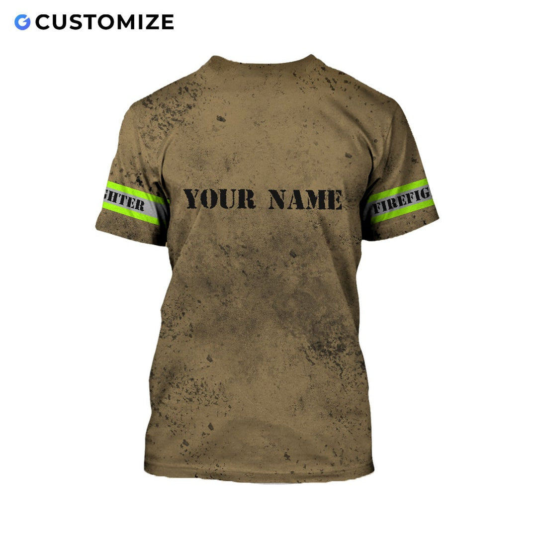 Personalisierte Name Lustige Feuerwehrmann 3D Unisex Shirts