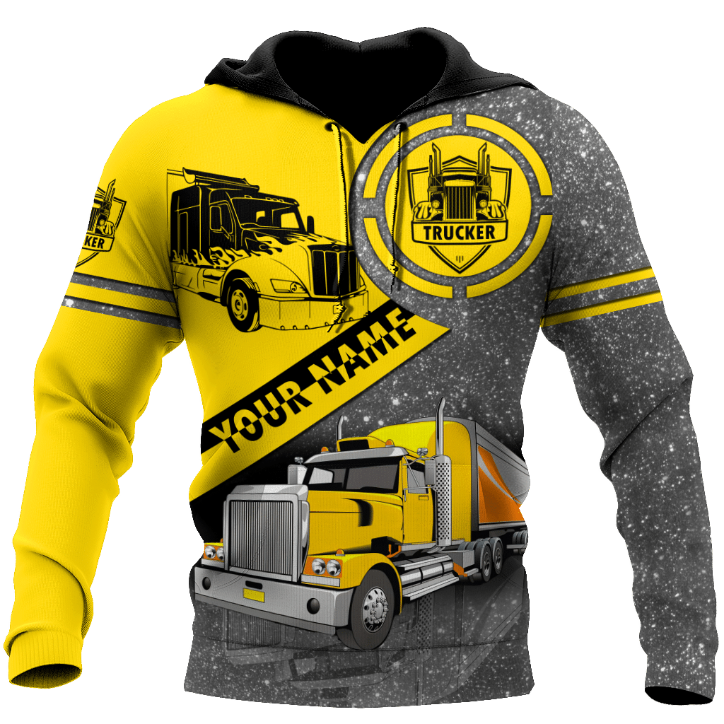 Personalisierter Name Lustige Trucker 3D Unisex Shirts