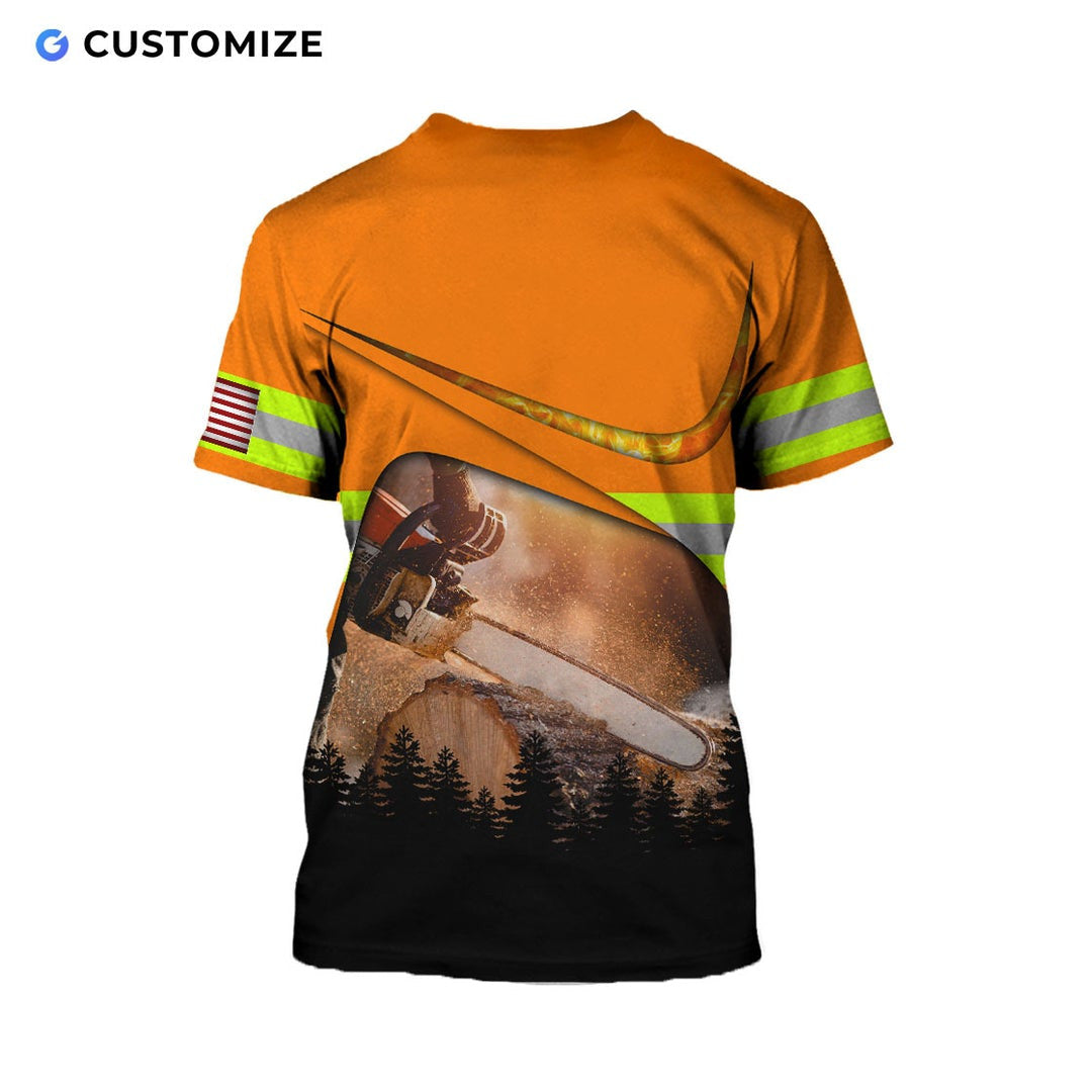 Personalisierte Name Lustige Logger 3D Unisex Shirts