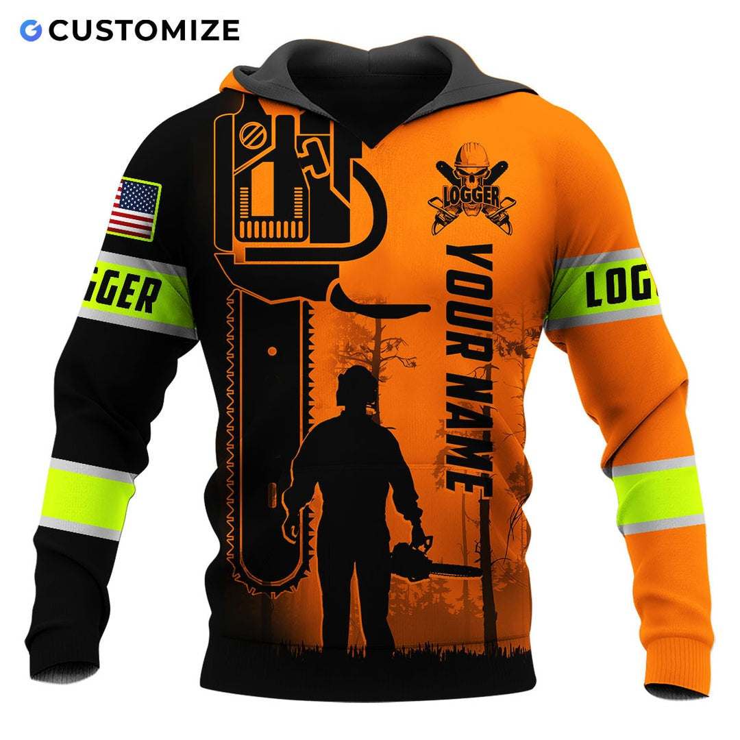 Personalisierte Name Lustige Logger 3D Unisex Shirts