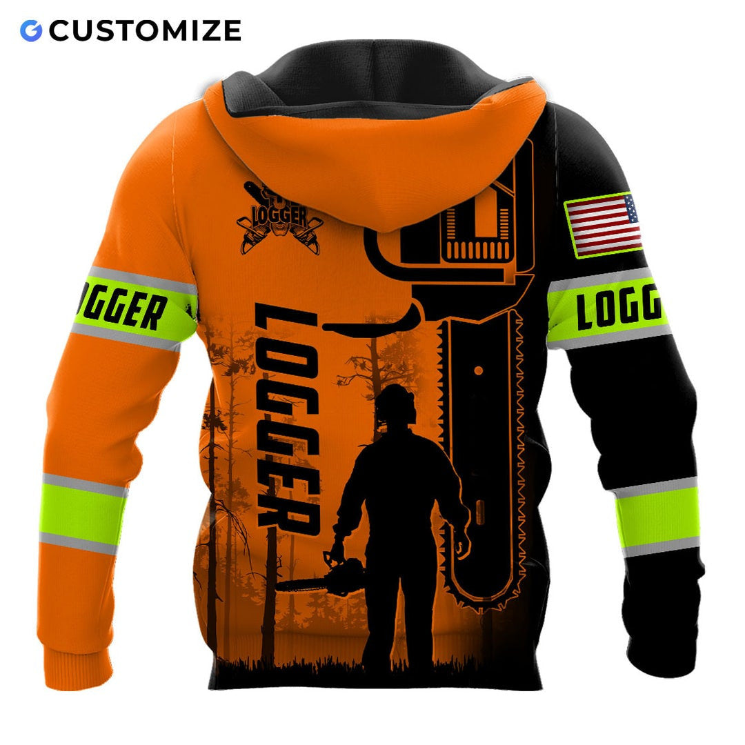 Personalisierte Name Lustige Logger 3D Unisex Shirts