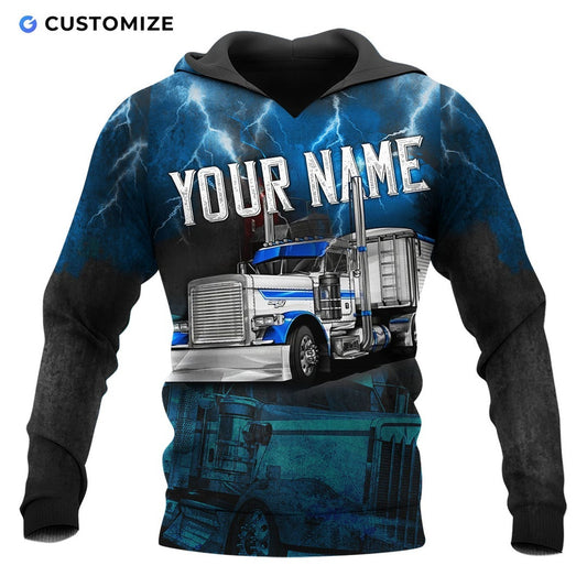 Personalisierter Name Lustige Trucker 3D Unisex Shirts