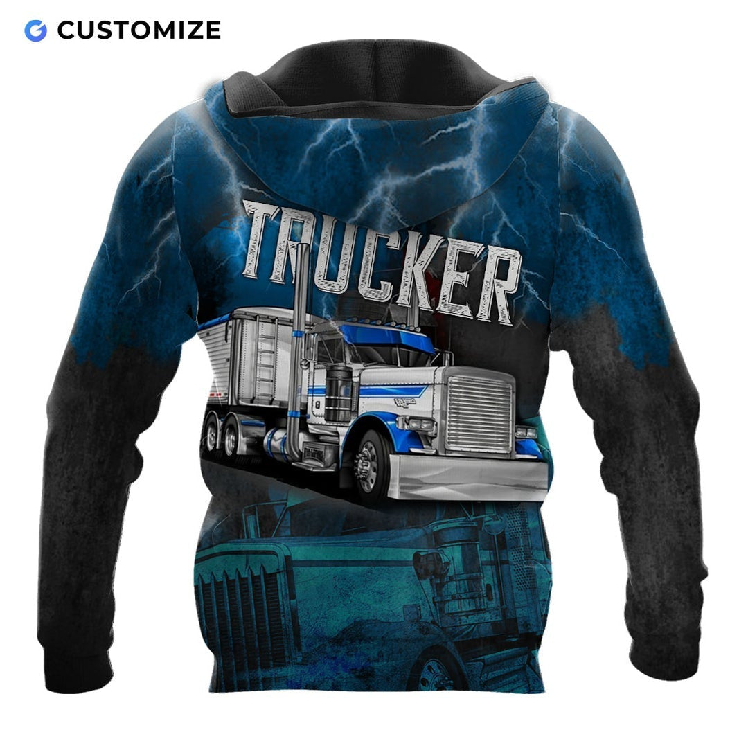 Personalisierter Name Lustige Trucker 3D Unisex Shirts