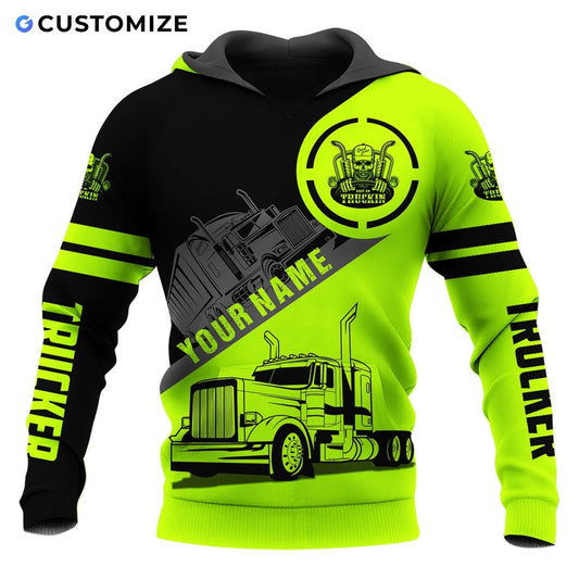 Personalisierter Name Lustige Trucker 3D Unisex Shirts