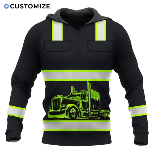 Personalisierter Name Lustige Trucker 3D Unisex Shirts