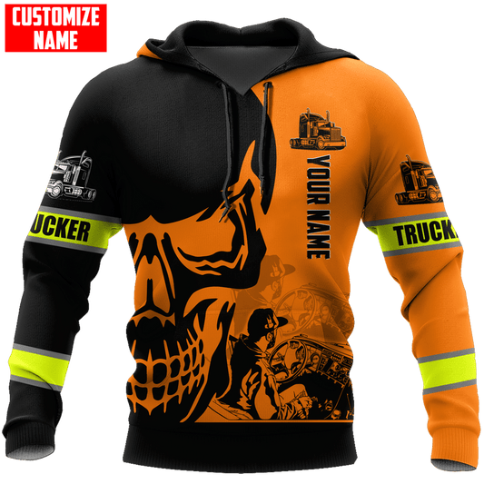 Personalized Name Funny Trucker 3D Unisex Shirts