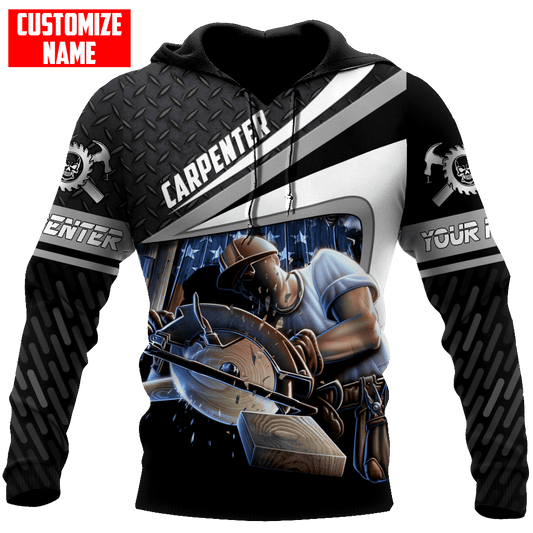 Personalized Name Funny Carpenter 3D Unisex Shirts