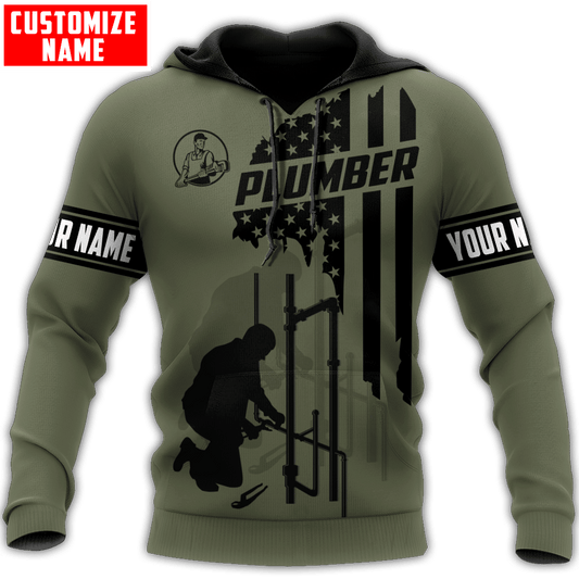 Personalisierte Name Lustige Klempner 3D Unisex Shirts