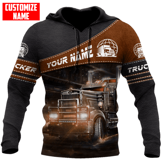 Personalisierter Name Lustige Trucker 3D Unisex Shirts