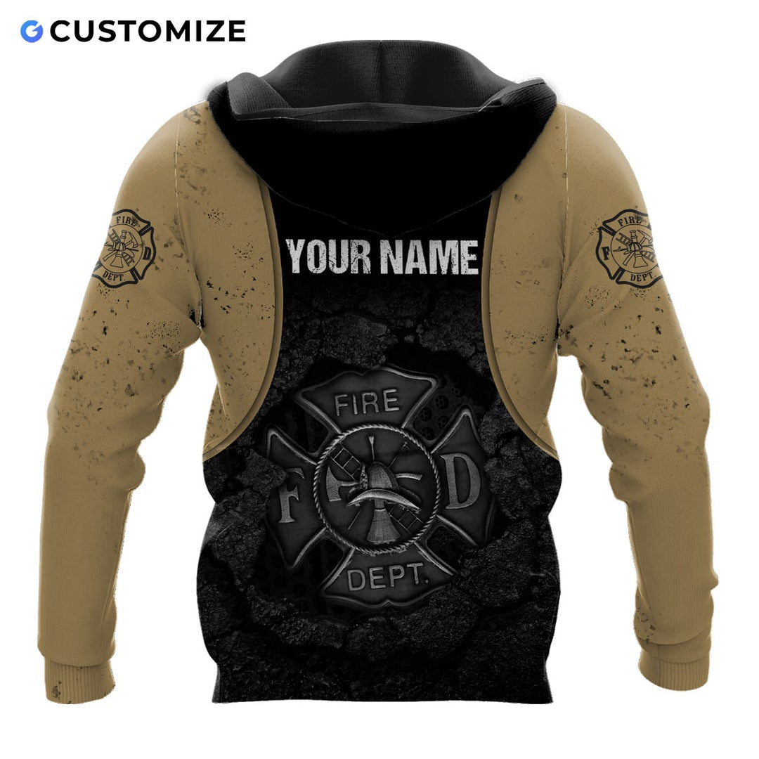 Personalisierte Name Lustige Feuerwehrmann 3D Unisex Shirts