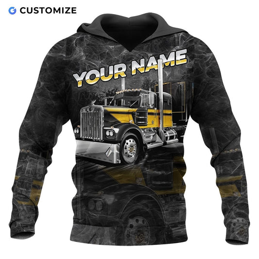 Personalized Name Funny Trucker 3D Unisex Shirts