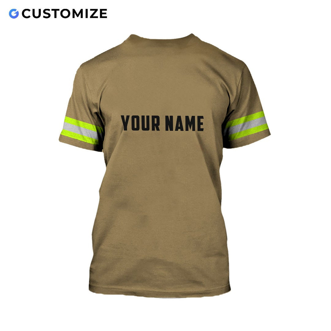 Personalisierte Name Lustige Feuerwehrmann 3D Unisex Shirts