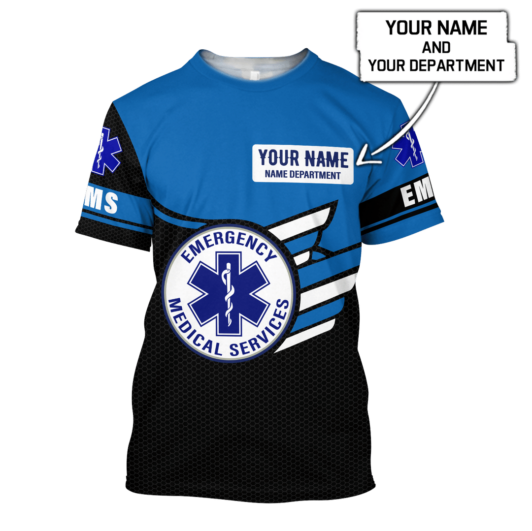 T-shirts unisexes EMS 3D personnalisés avec nom amusant