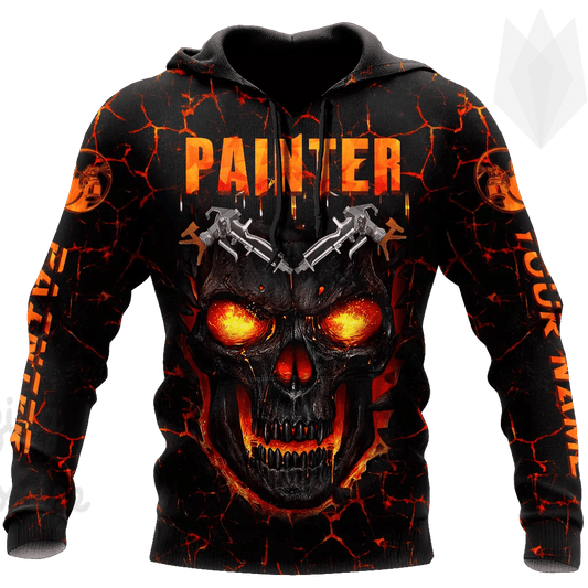 Personalisierte Name Lustige Maler 3D Unisex Shirts