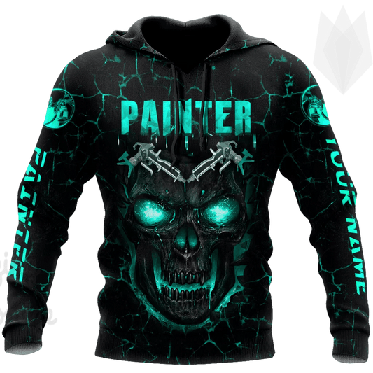 Personalisierte Name Lustige Maler 3D Unisex Shirts