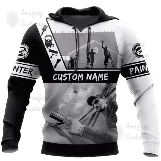 Personalisierte Name Lustige Maler 3D Unisex Shirts