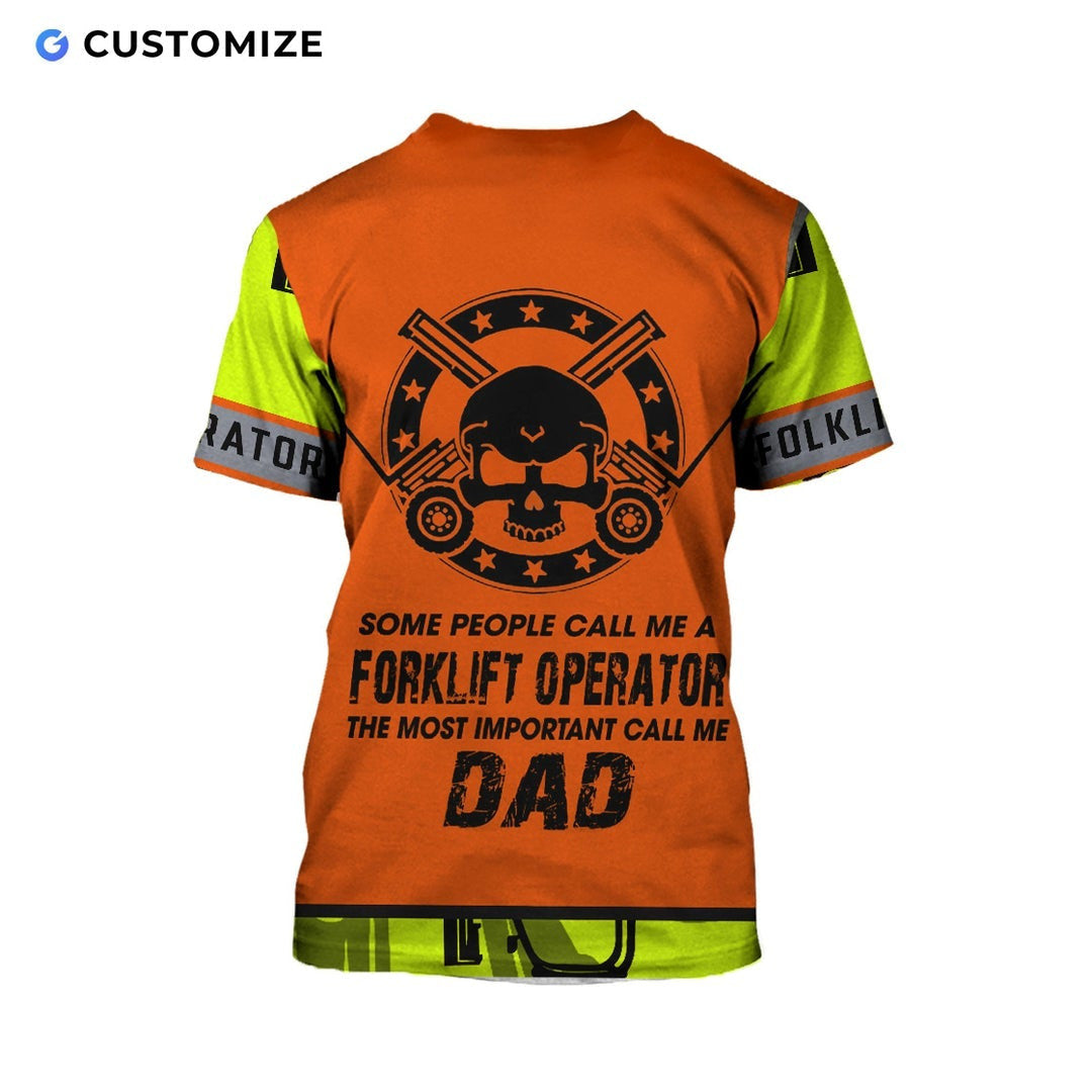 Personalized Name Funny Excavator Operator 3D Unisex Shirts