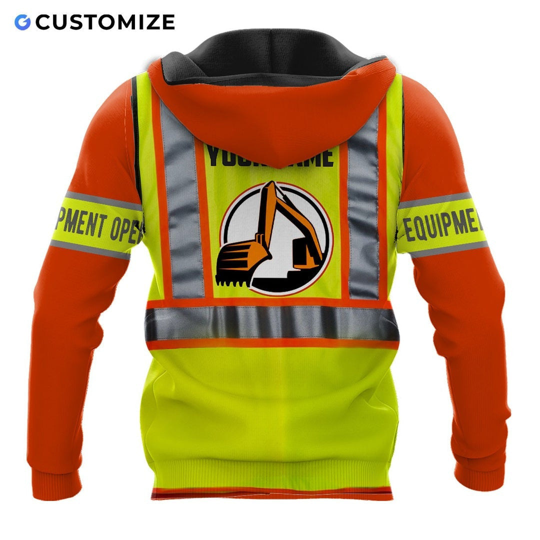 Personalized Name Funny Excavator Operator 3D Unisex Shirts