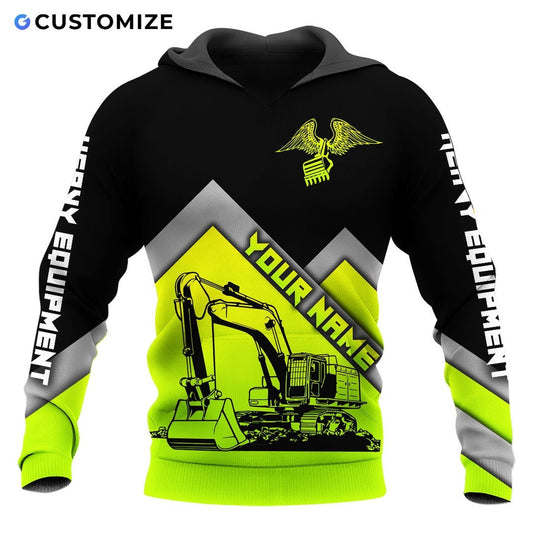 Personalized Name Funny Excavator Operator 3D Unisex Shirts