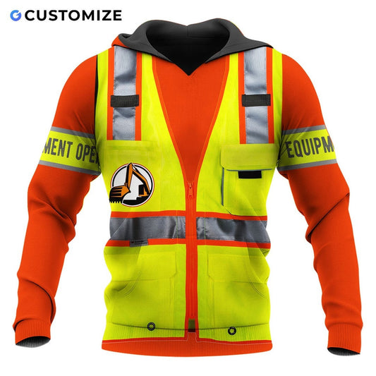 Personalized Name Funny Excavator Operator 3D Unisex Shirts