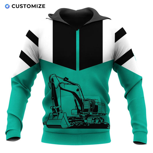 Personalized Name Funny Excavator Operator 3D Unisex Shirts