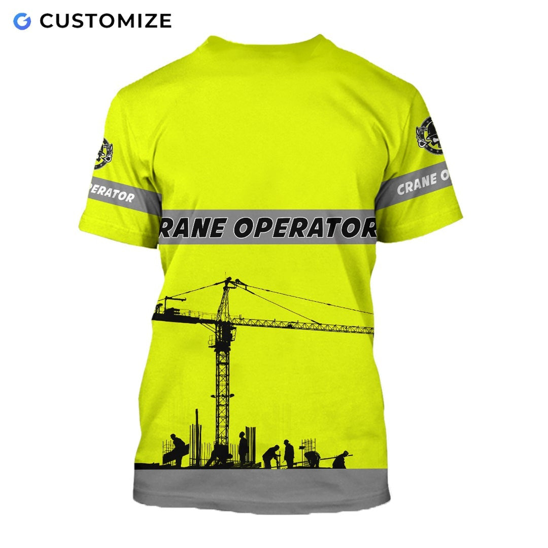 Personalized Name Funny Excavator Operator 3D Unisex Shirts