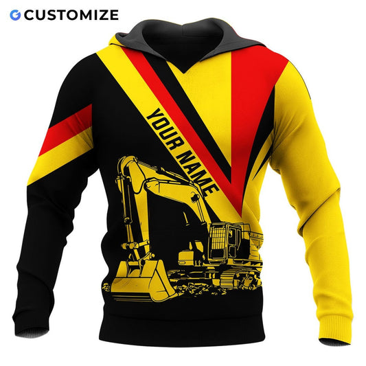 Personalized Name Funny Excavator Operator 3D Unisex Shirts