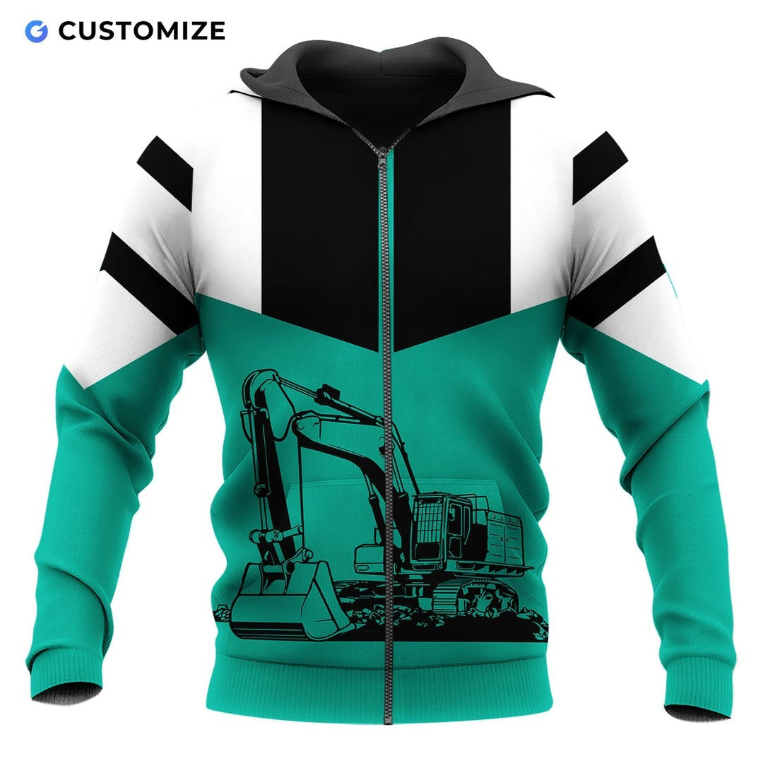 Personalized Name Funny Excavator Operator 3D Unisex Shirts