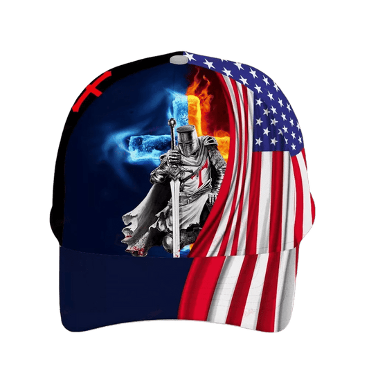 Premium Knight Amerikanische Flagge 3D Cap