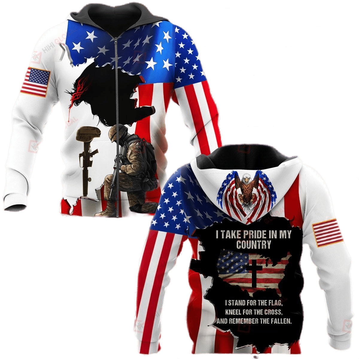 Stand For The Flag Kneel For The Cross Shirts