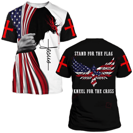 Stehen Sie für die Flagge Knien für das Kreuz Shirts 