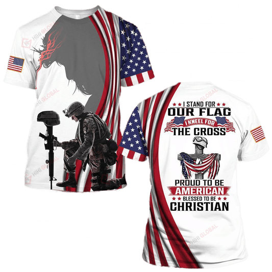 Stand For The Flag Kneel For The Cross Shirts