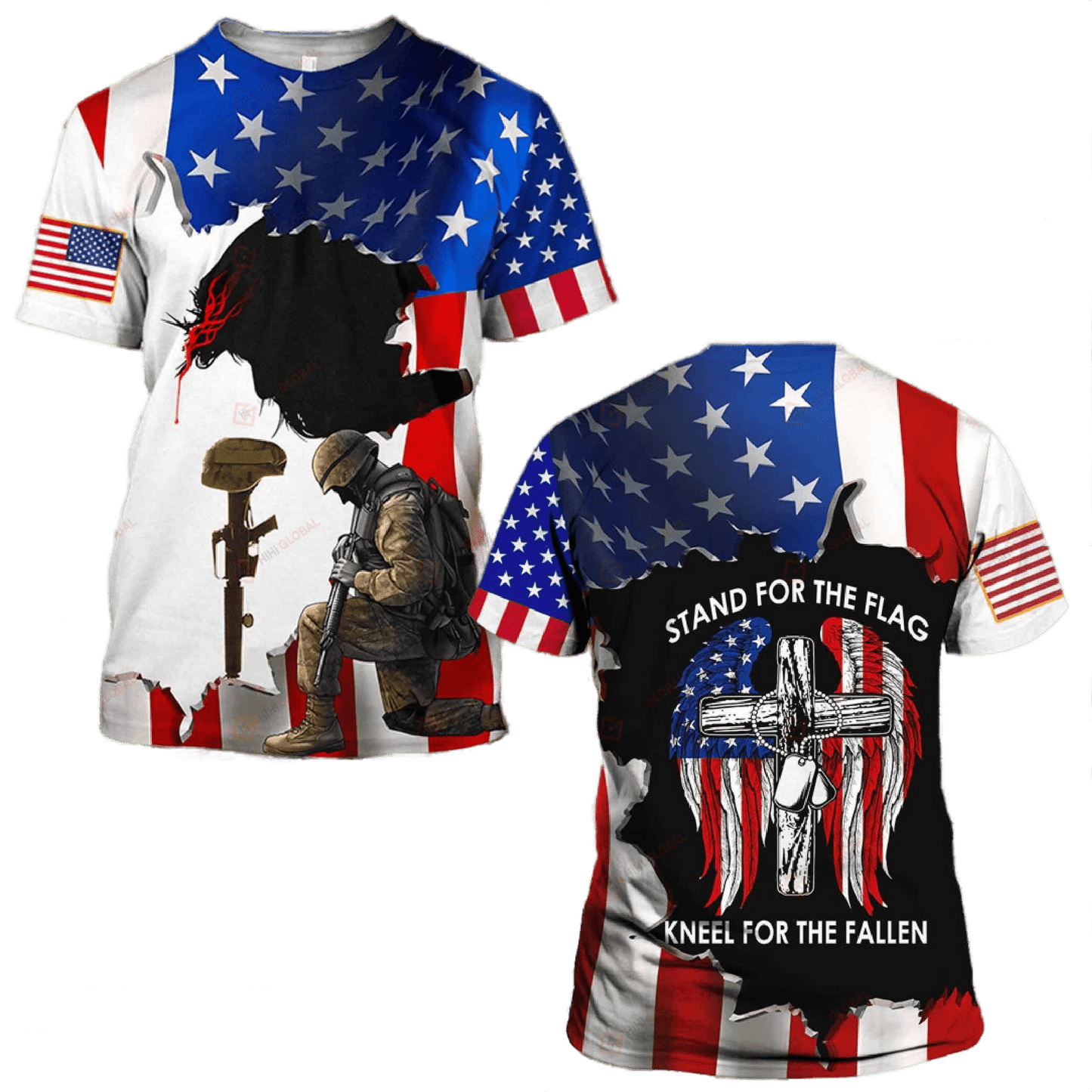 Stand For The Flag Kneel For The Fallen Shirts