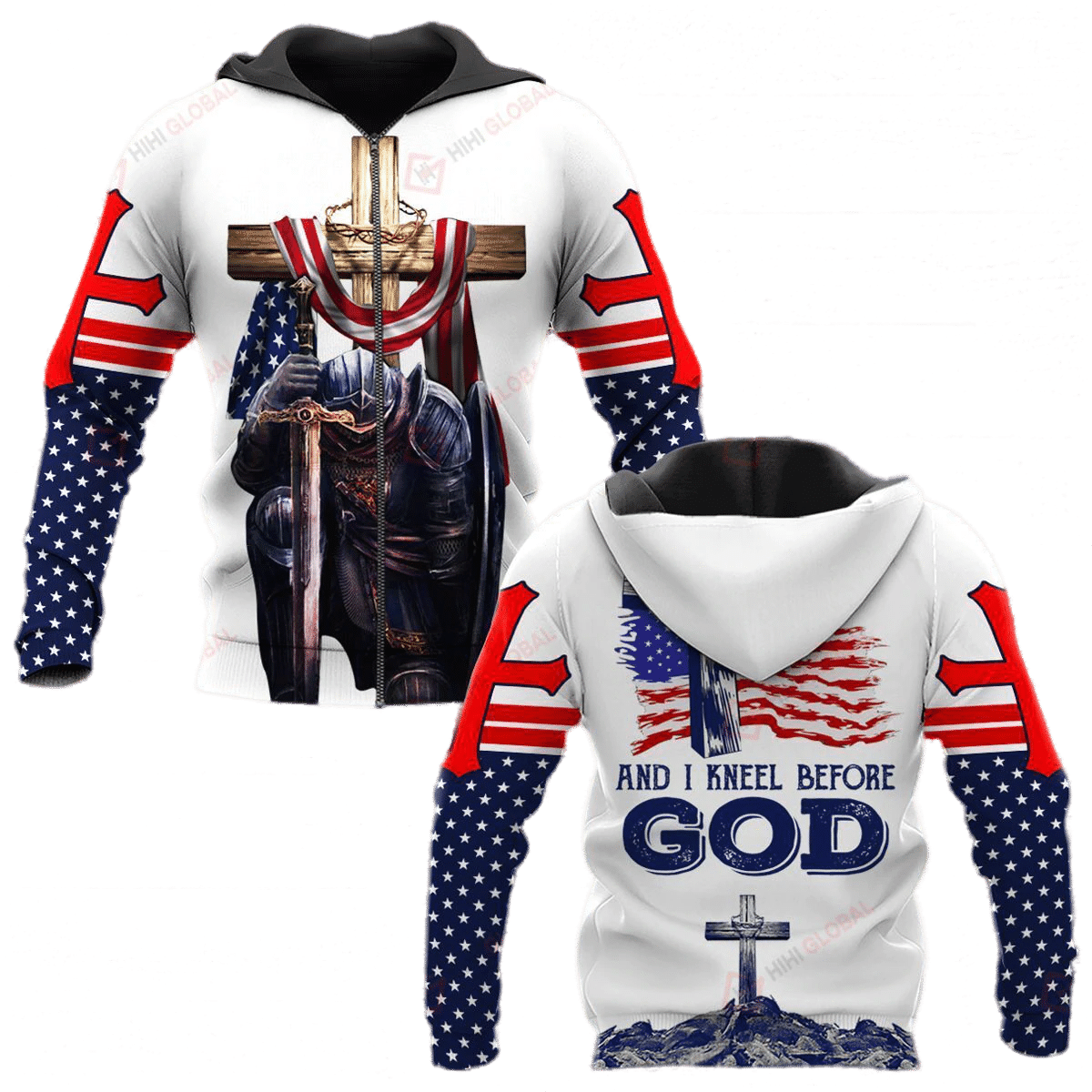 T-shirts « Stand For The Flag » et « Kneel Before God »