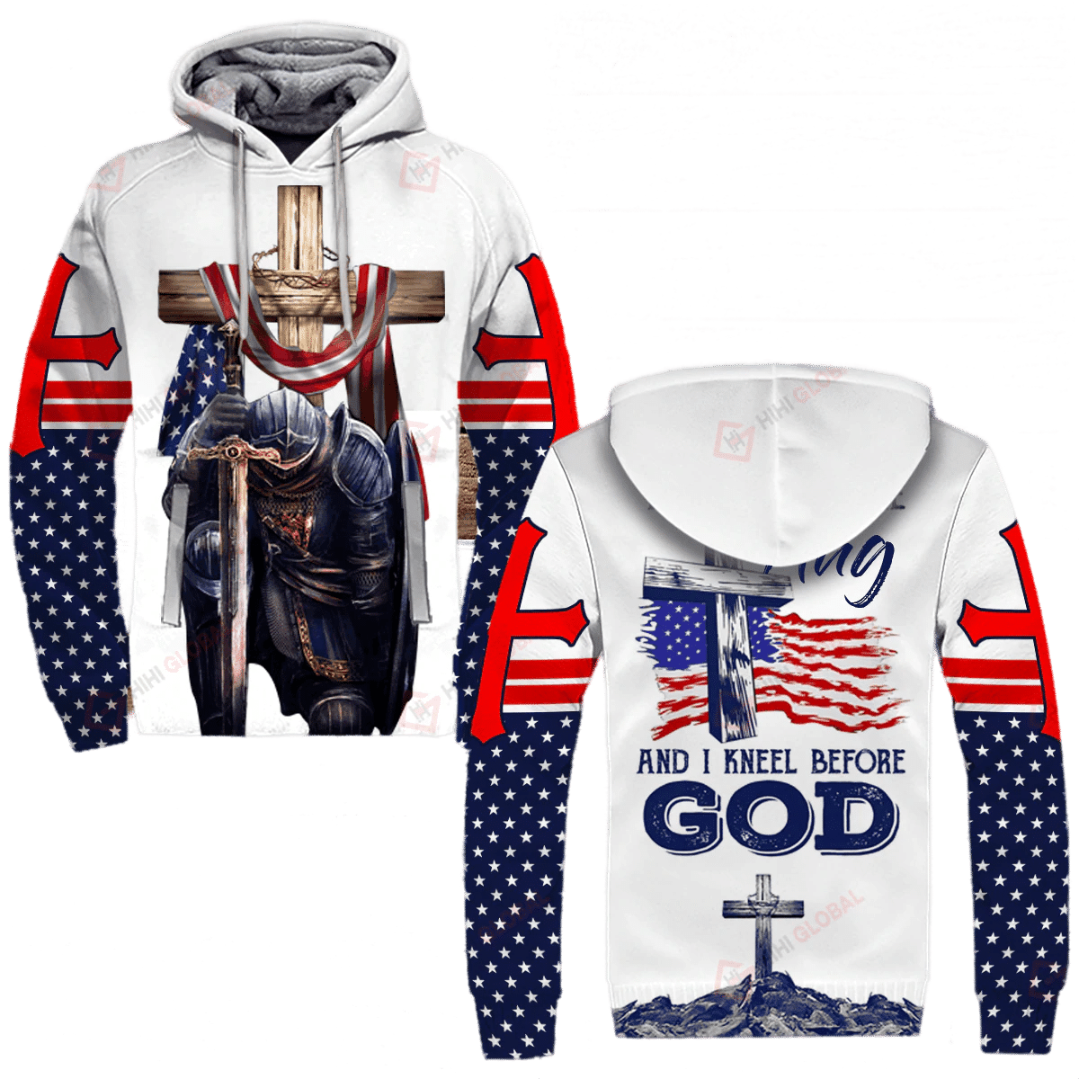 T-shirts « Stand For The Flag » et « Kneel Before God »