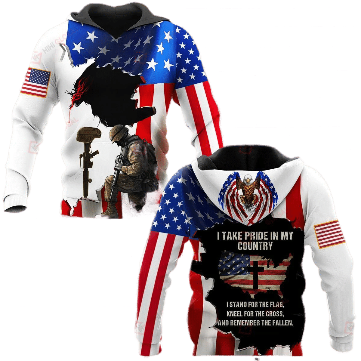 Stand For The Flag Kneel For The Cross Shirts