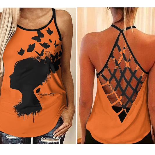 Jedes Kind zählt Kreuz Tank Top Native Orange Shirt Tag Bewusstsein Merch 