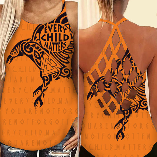 Ravens Every Child Matters Criss Cross Tank Top für Frauen Orange Shirt Day 30. September Kleidung 