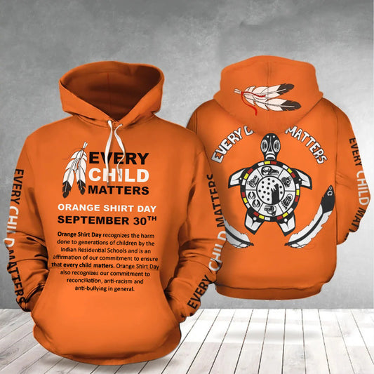 Every Child Matters Kapuzenpullover Turtle Orange Shirt Day 30. September Child Matters Awareness Merch